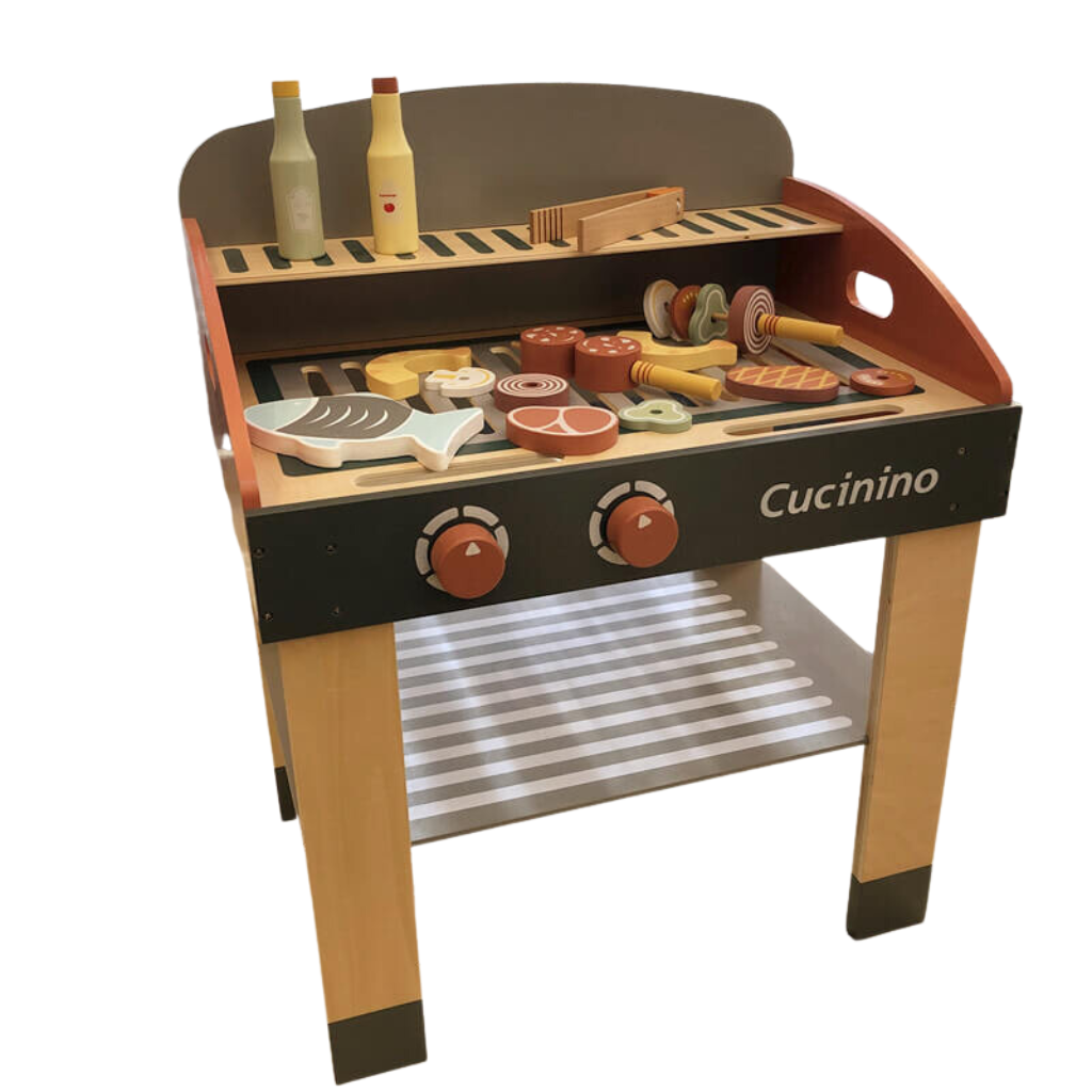 Wooden BBQ Grill Playset Happy Baton HK