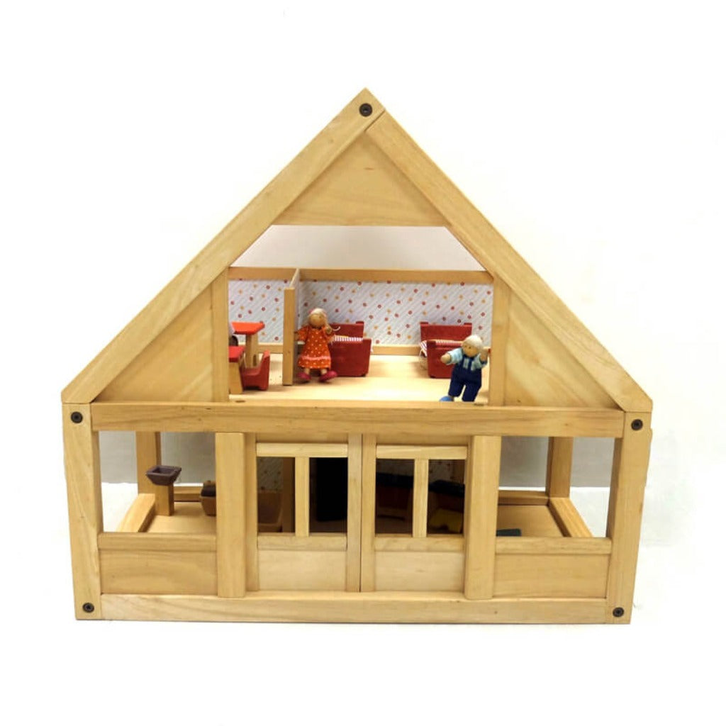 Wooden Dolls House (Family) – Happy Baton HK