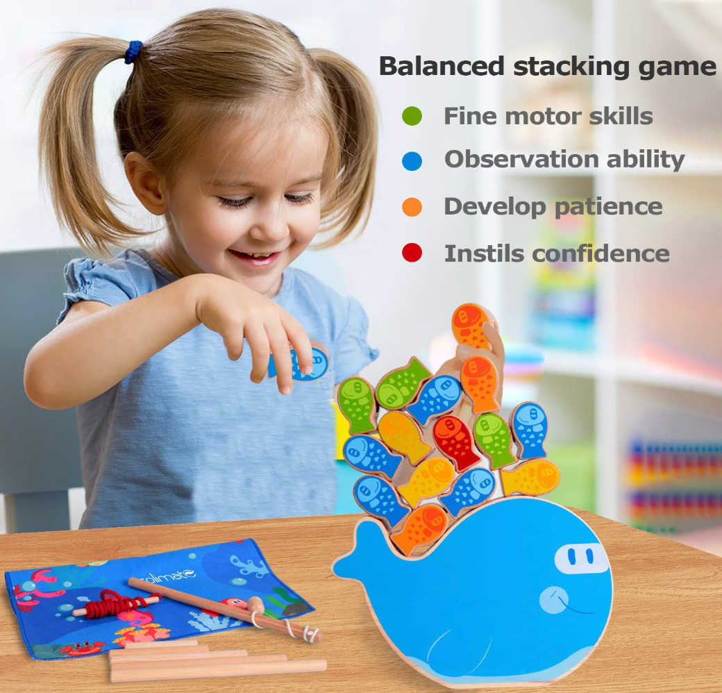 Boby 4-in-1 Wooden Magnetic Fishing Game $100 (70% New)
