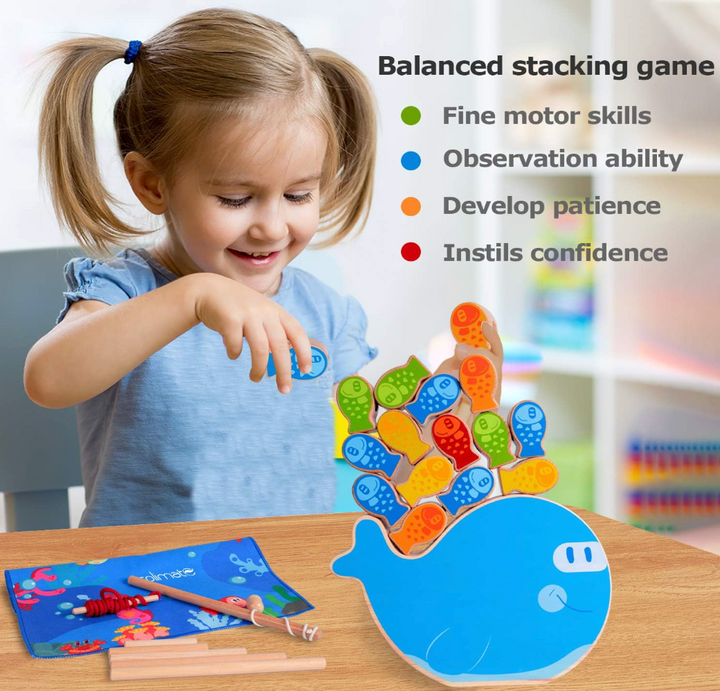 Boby 4-in-1 Wooden Magnetic Fishing Game $100 (70% New)