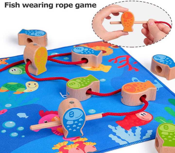 Boby 4-in-1 Wooden Magnetic Fishing Game $100 (70% New)