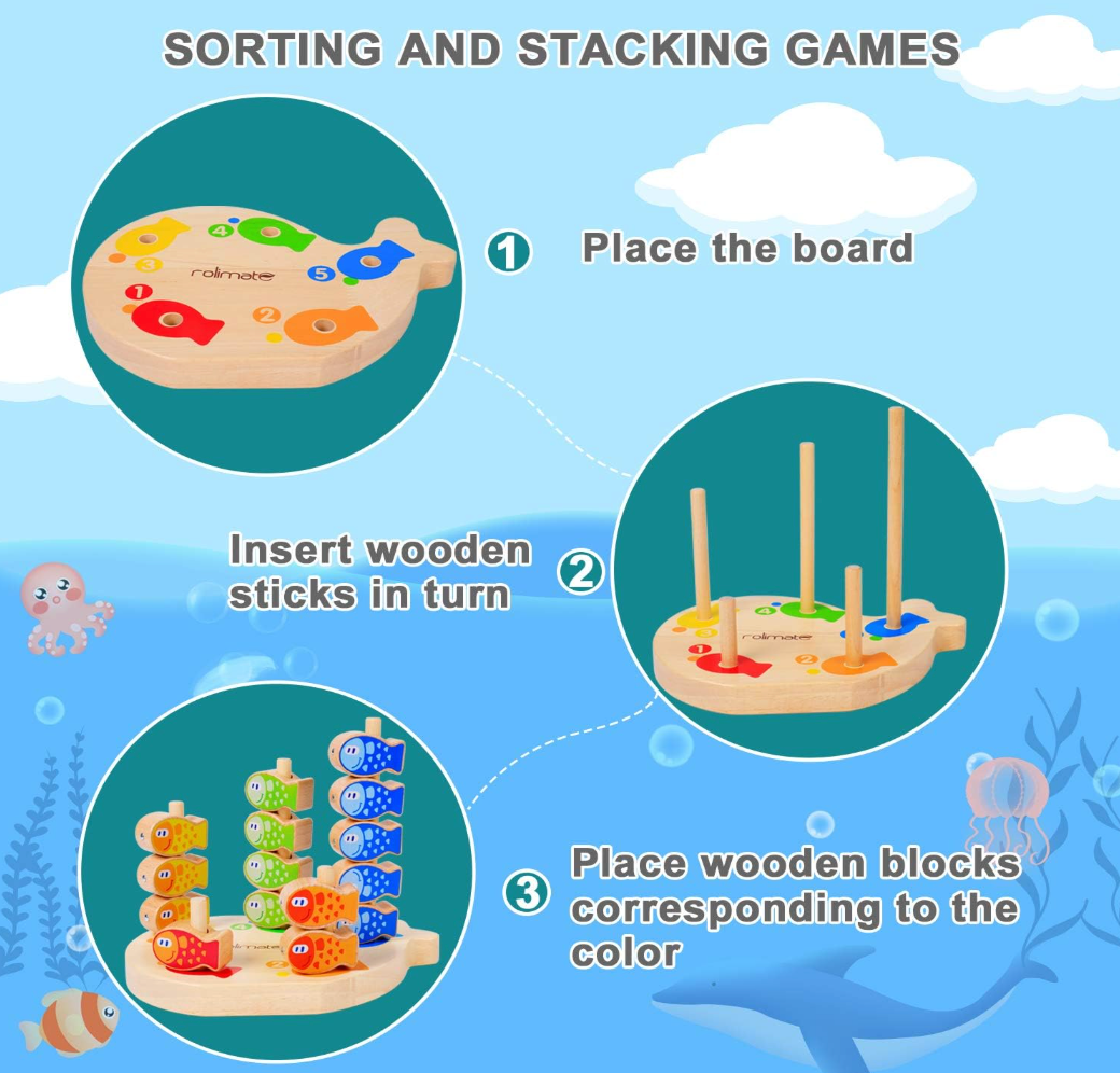 Boby 4-in-1 Wooden Magnetic Fishing Game $100 (70% New)