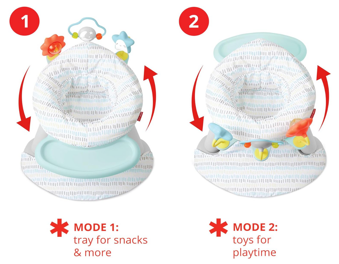 Skip Hop Silver Lining Cloud 2-In-1 Activity Floor Seat $325 (50% New)