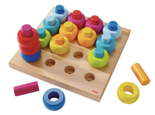 HABA Rainbow Whirls Pegging Game $200 (90% New)