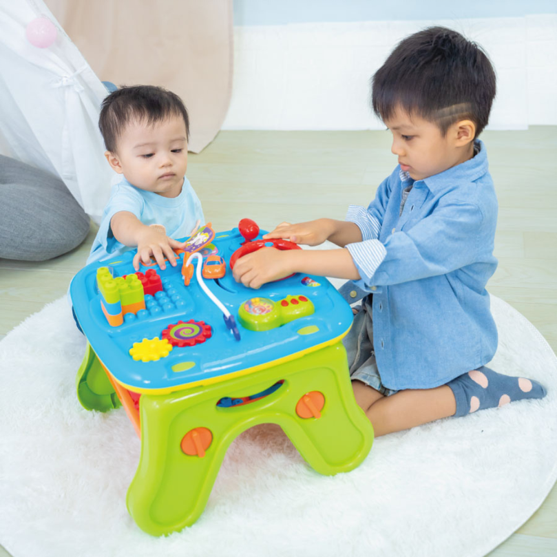 Top Tots 2 in 1 Activity Table with Blocks (80% New)