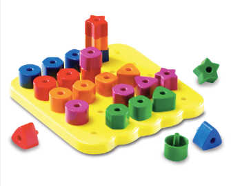 Learning Resources Stacking Shapes Pegboard 24pcs $120 (50% New)
