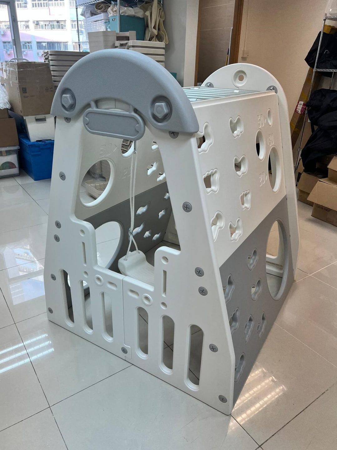 Children Climbing Frame & Swing, Tunnel Included - Grey $1000 (90% New)